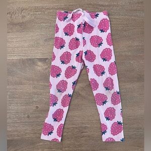 Zara Toddler Girls Raspberry Print Leggings Size 2-3